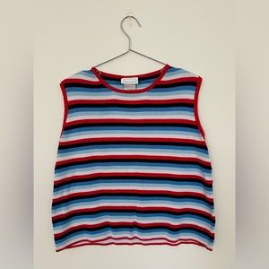 Vintage Designers Originals Striped Sweater Vest